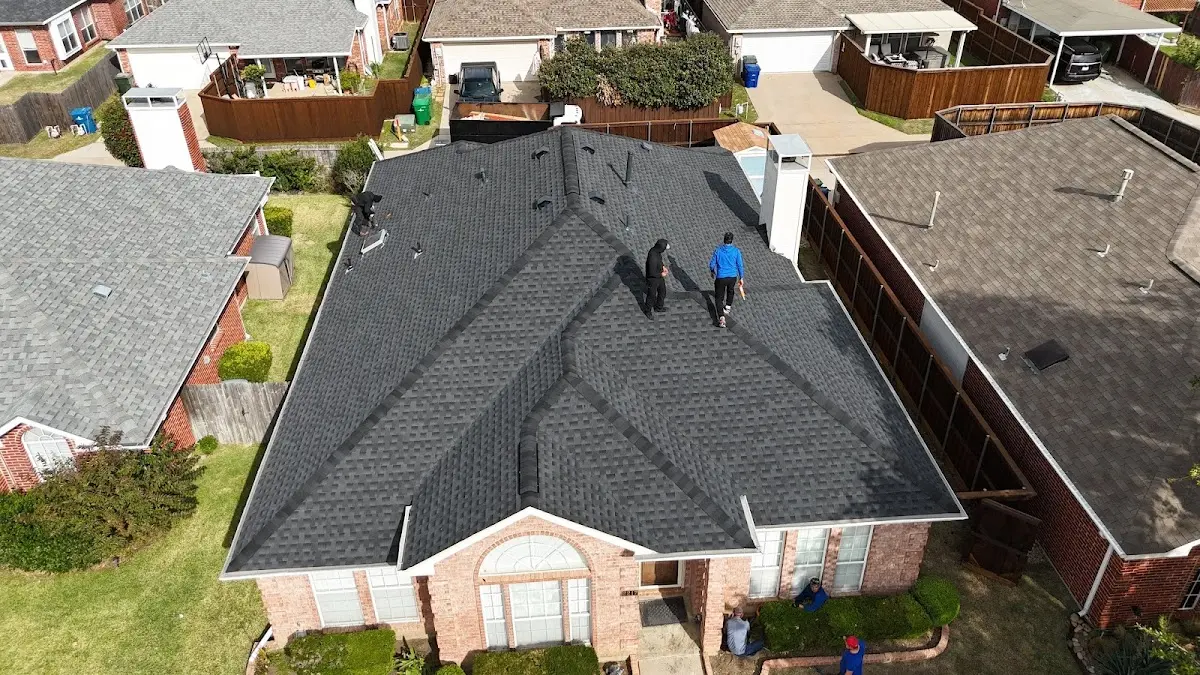 Slate & Tile Roof Repair work in progress on a Sidney property